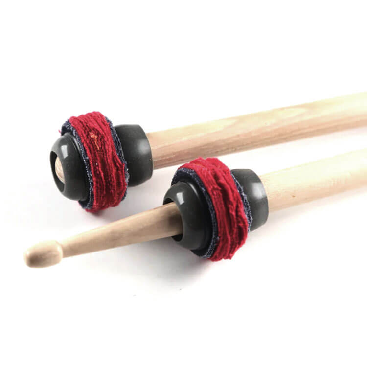Tackle LowTops Stick-to-Mallet Converter Tips, Stacked Flannel/Canvas - Drum Center Of Portsmouth