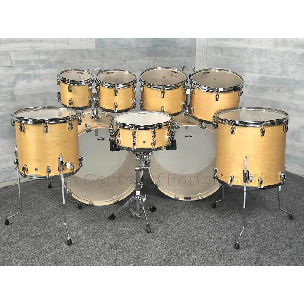 Yamaha Tour Custom Maple 9pc Double Bass Drum Set Butterscotch Satin - Drum Center Of Portsmouth