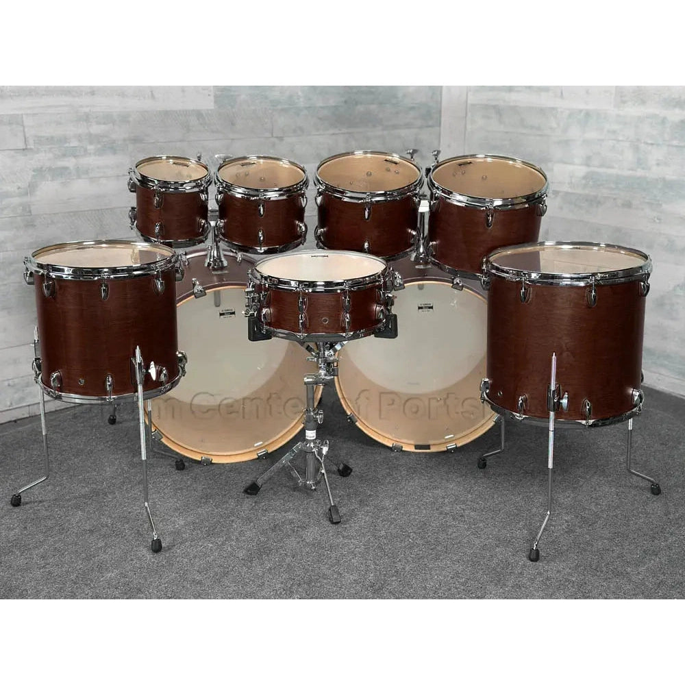 Yamaha Tour Custom Maple 9pc Double Bass Drum Set Chocolate Satin - Drum Center Of Portsmouth