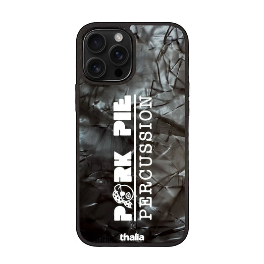 Thalia Pork Pie Logo Case for iPhone 14 Pro Max | Full Logo, Obsidian Black - Drum Center Of Portsmouth