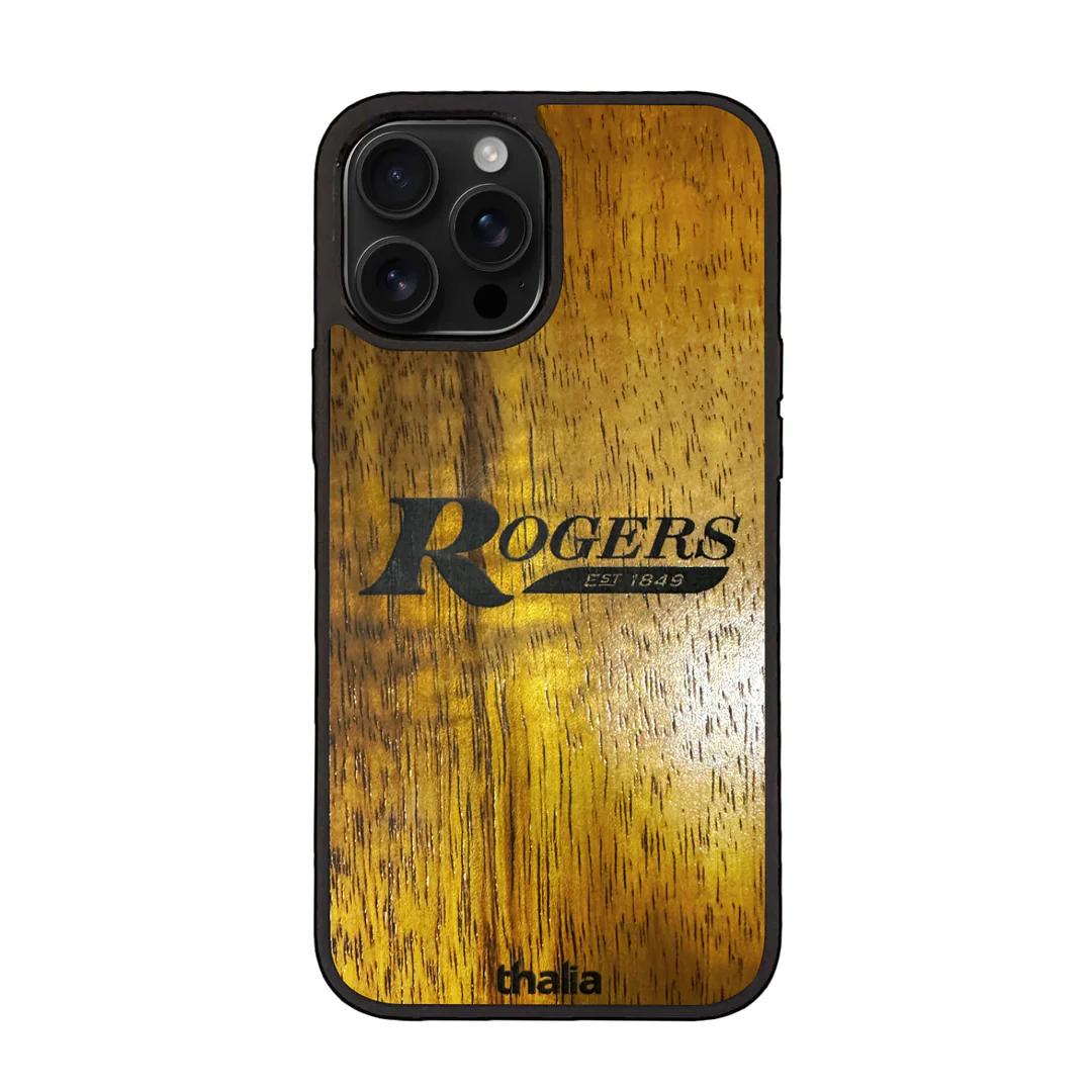 Thalia Rogers Logo Case for iPhone 16 Plus | Horizontal Logo, Hawaiian Koa