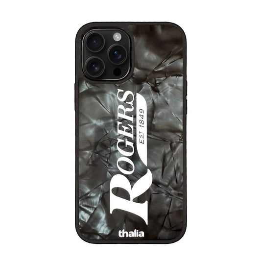 Thalia Rogers Logo Case for iPhone 15 | Vertical Logo, Black Diamond