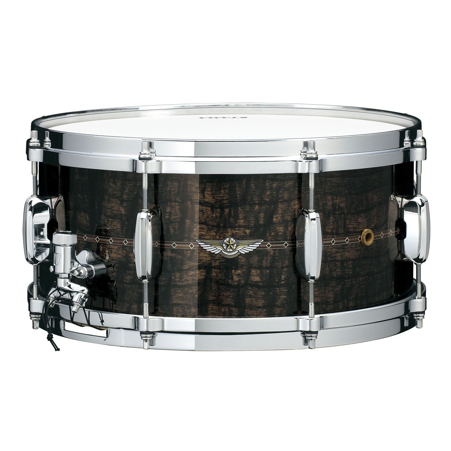 Tama Star Maple Snare Drum 14x6.5 Charcoal Brown Paraiso w/Outer Inlays - Drum Center Of Portsmouth