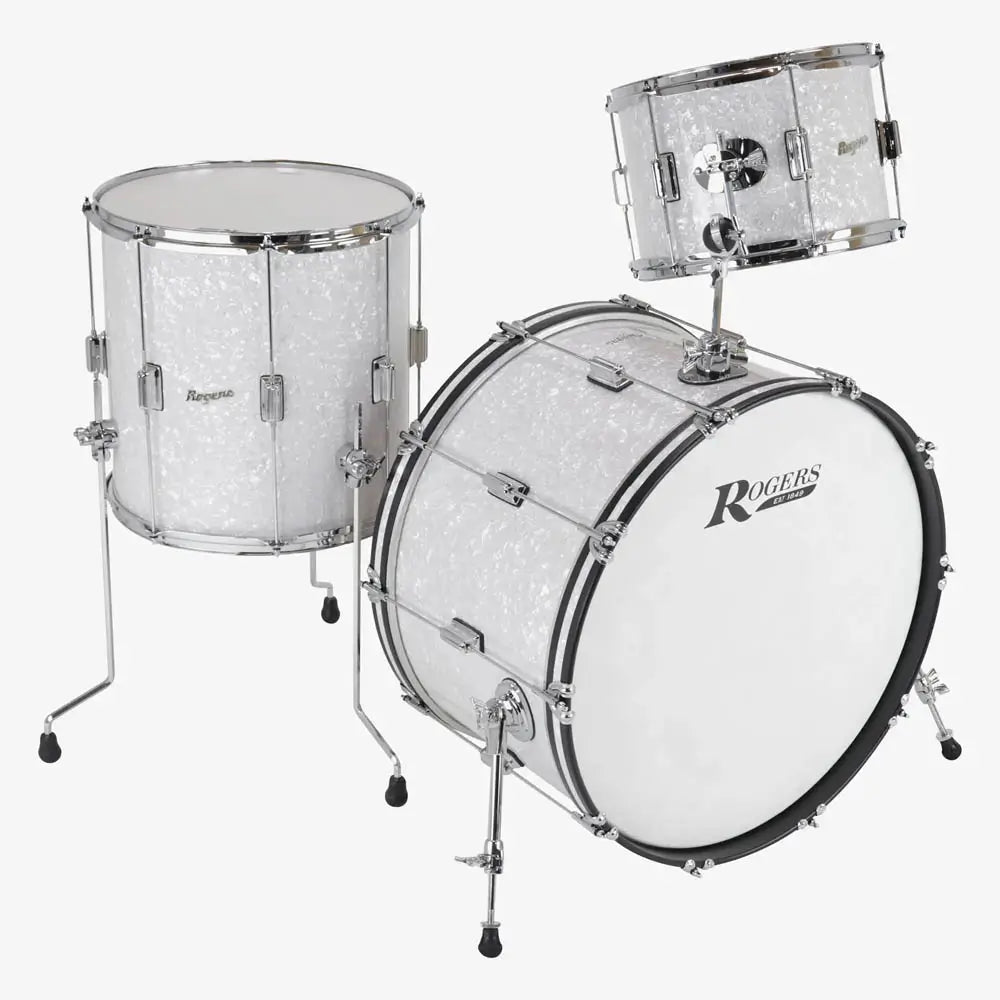 Rogers Tower 3pc Drum Set White Marine Pearl - Drum Center Of Portsmouth