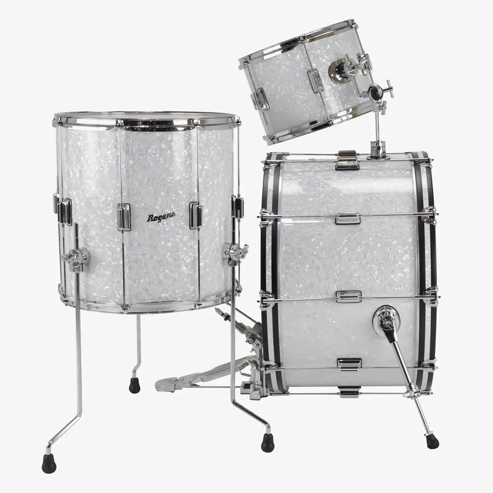 Rogers Tower 3pc Drum Set White Marine Pearl - Drum Center Of Portsmouth