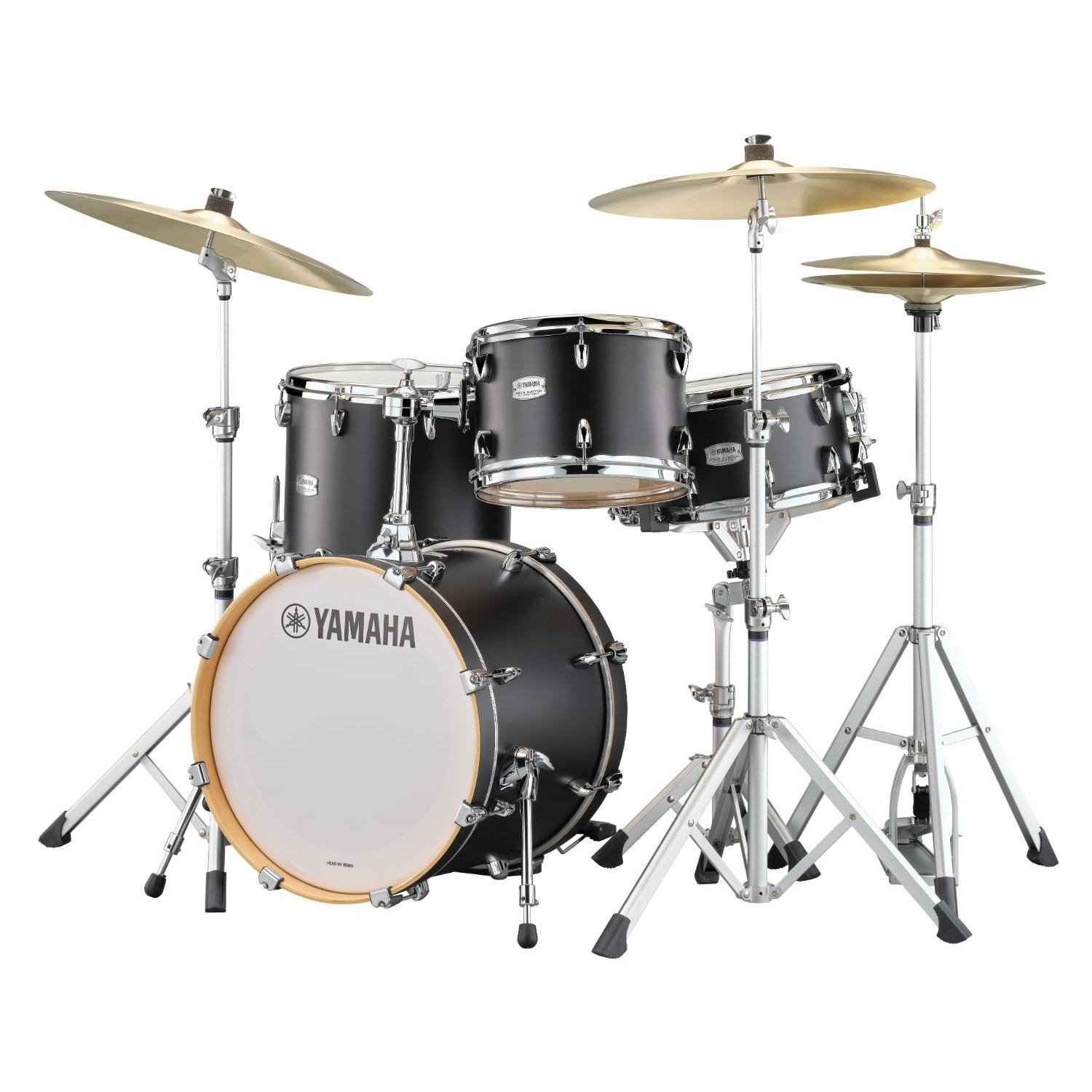 Yamaha Tour Custom Maple 3pc Drum Set Licorice Satin - Drum Center Of Portsmouth