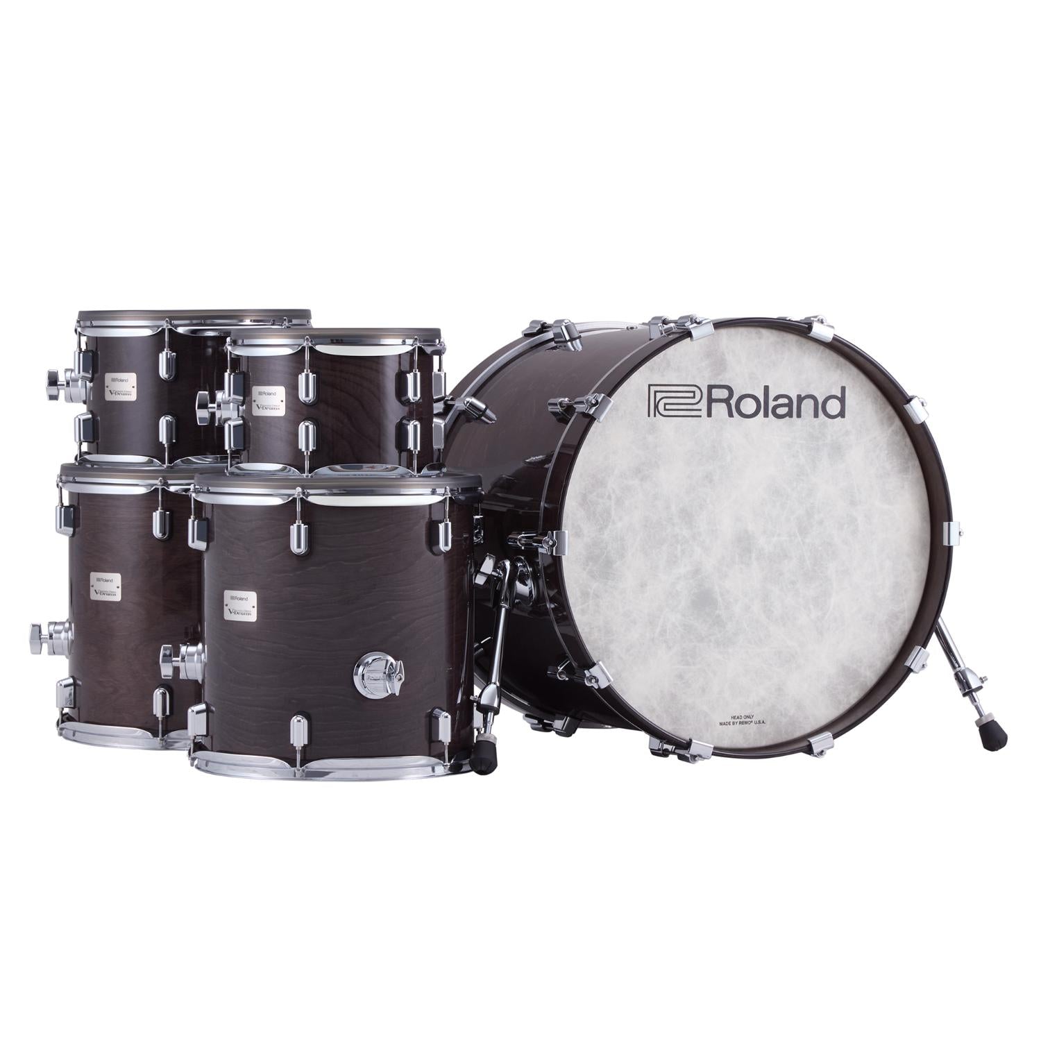 Roland VAD716 V-Drums Acoustic Design 716 Drum Set Gloss Ebony