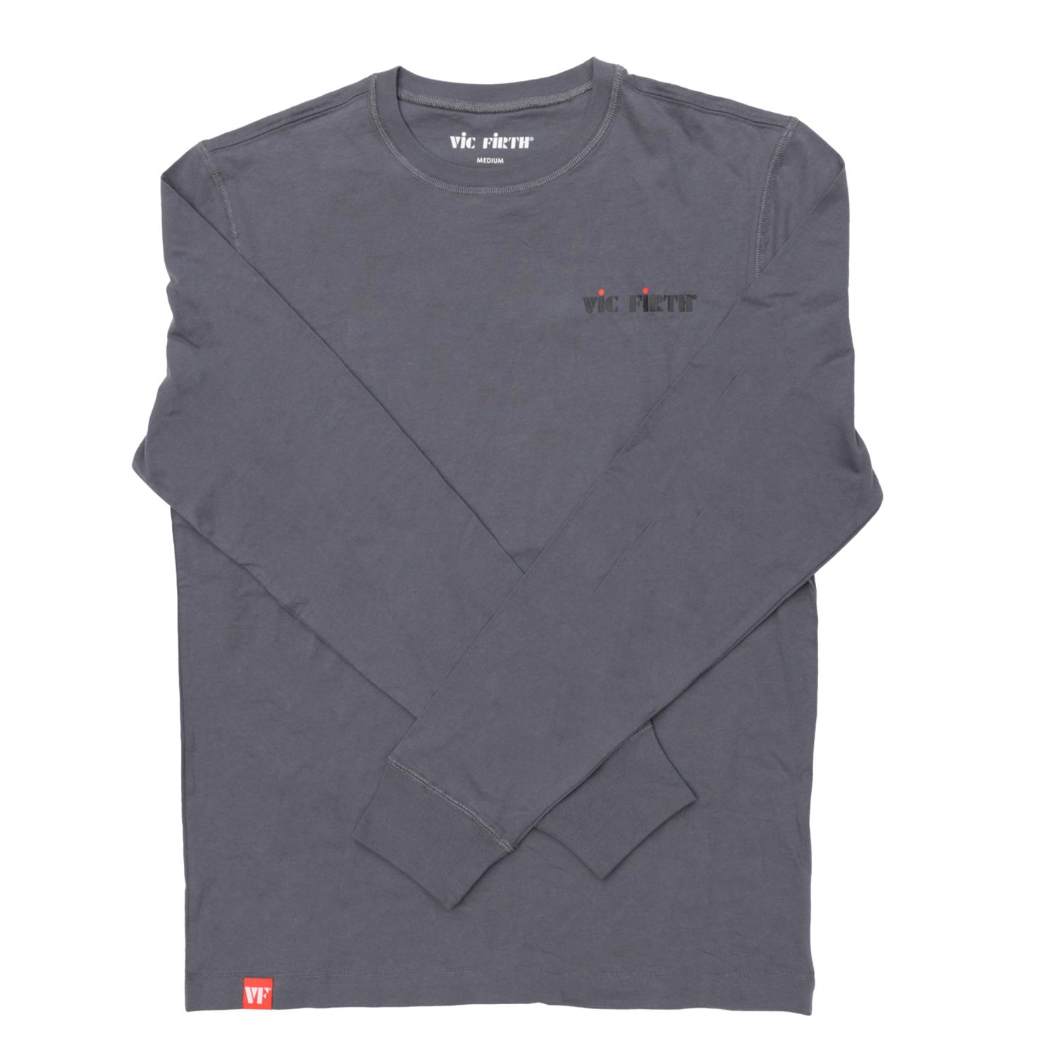 Vic Firth Long Sleeve T-Shirt Gray X-Large - Drum Center Of Portsmouth
