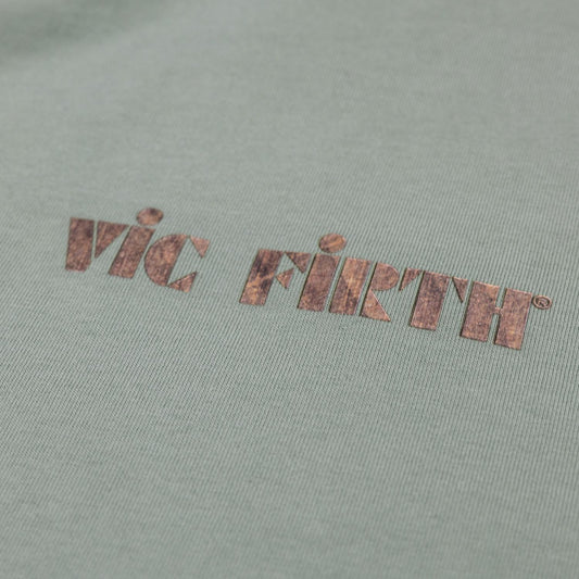 Vic Firth Limited Edition Woodgrain T-Shirt Sage, X-Large - Drum Center Of Portsmouth