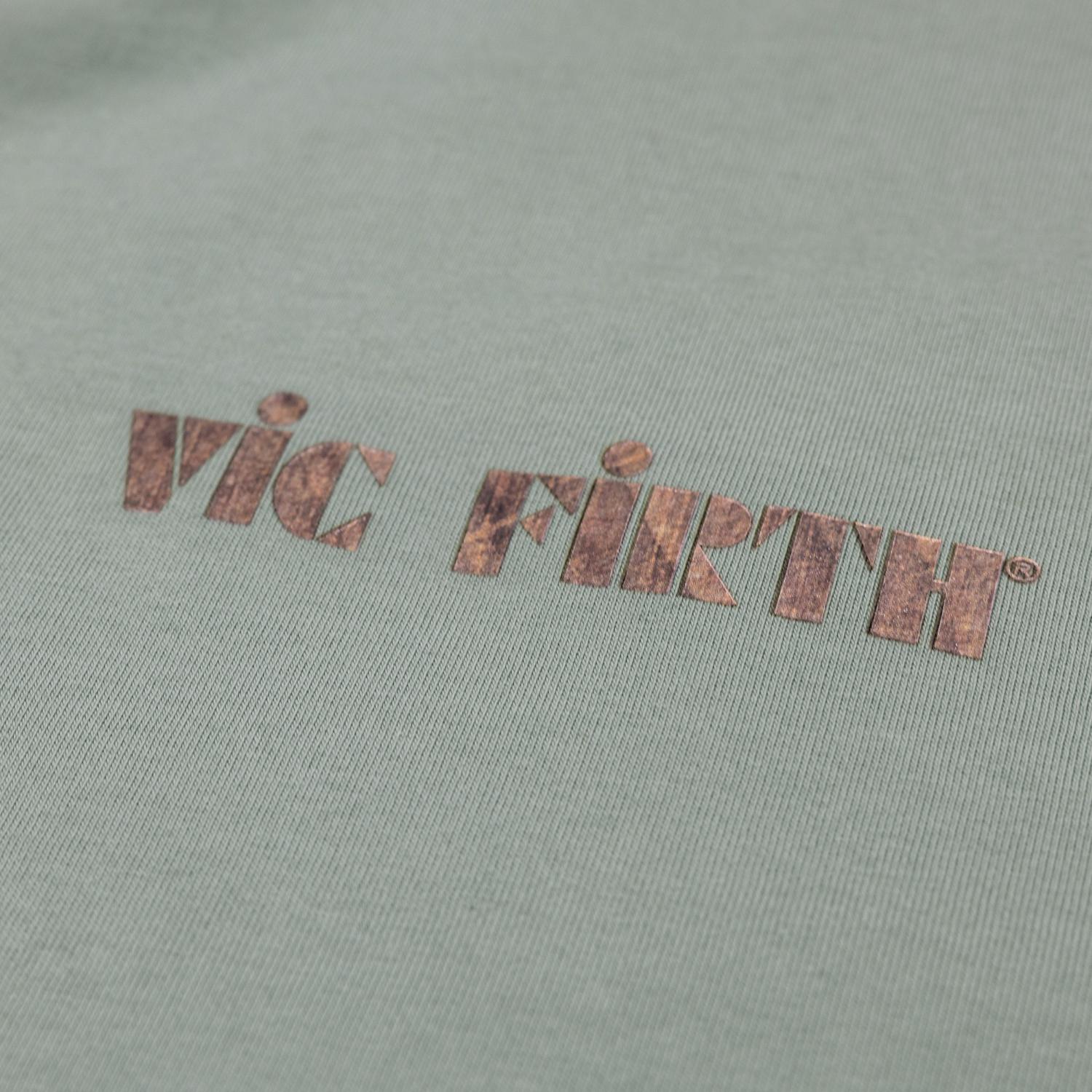 Vic Firth Limited Edition Woodgrain T-Shirt Sage, XX-Large - Drum Center Of Portsmouth