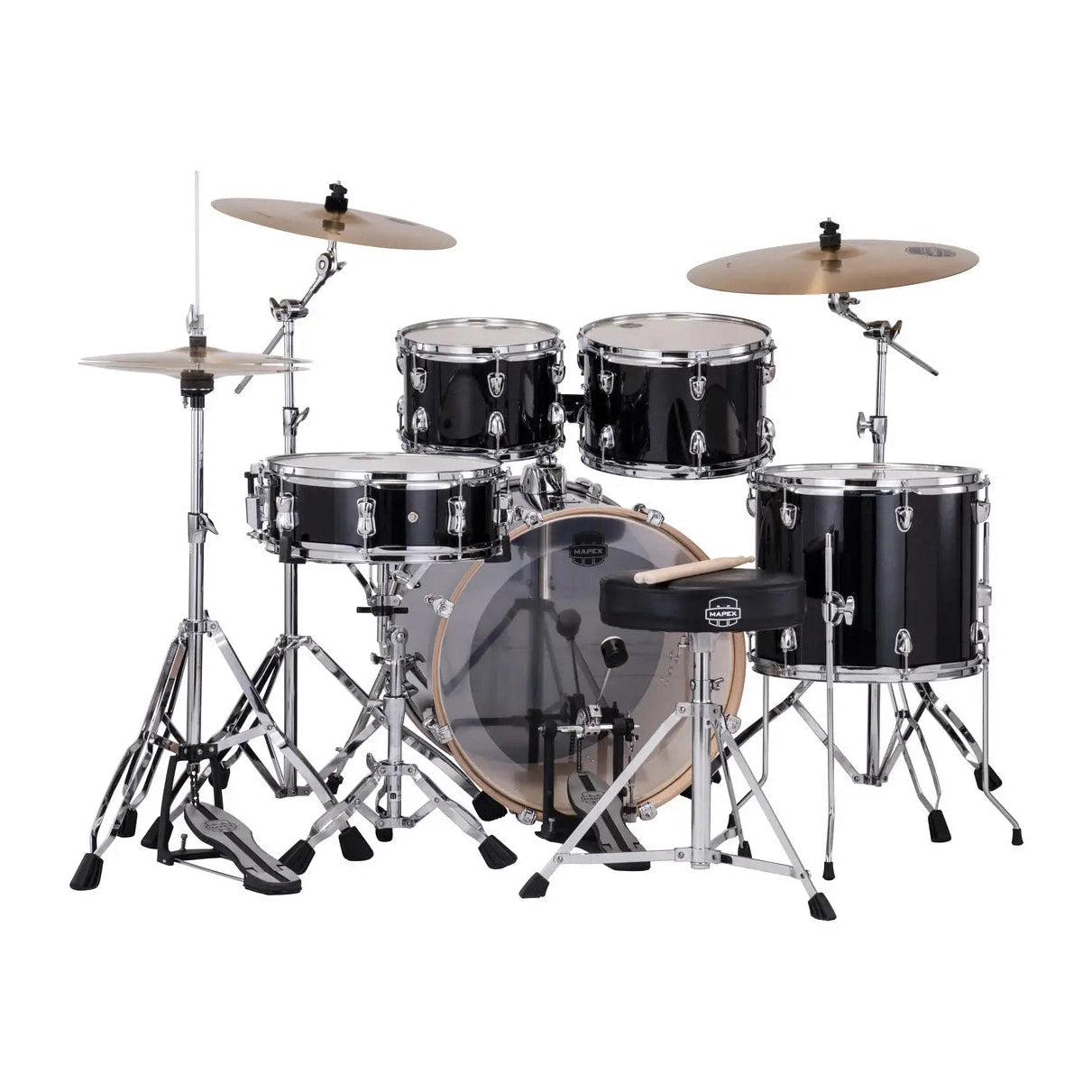 Mapex Venus 5pc Complete Drum Set w/20BD Black Galaxy Sparkle