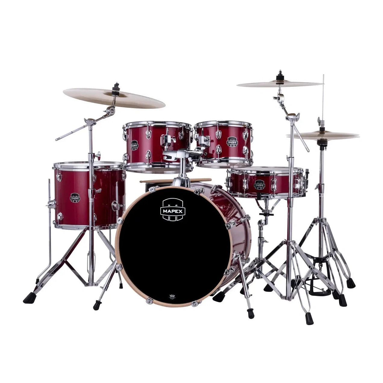 Mapex Venus 5pc Complete Drum Set w/20BD Crimson Red Sparkle
