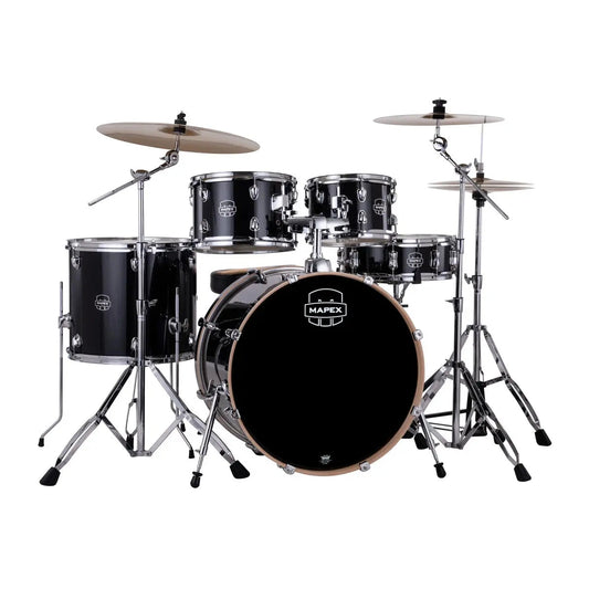 Mapex Venus 5pc Complete Drum Set w/22BD Black Galaxy Sparkle