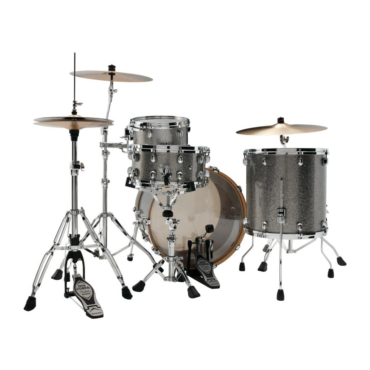 Tama Starclassic Walnut/Birch 3pc Drum Set Smoked Silver Sparkle - Drum Center Of Portsmouth