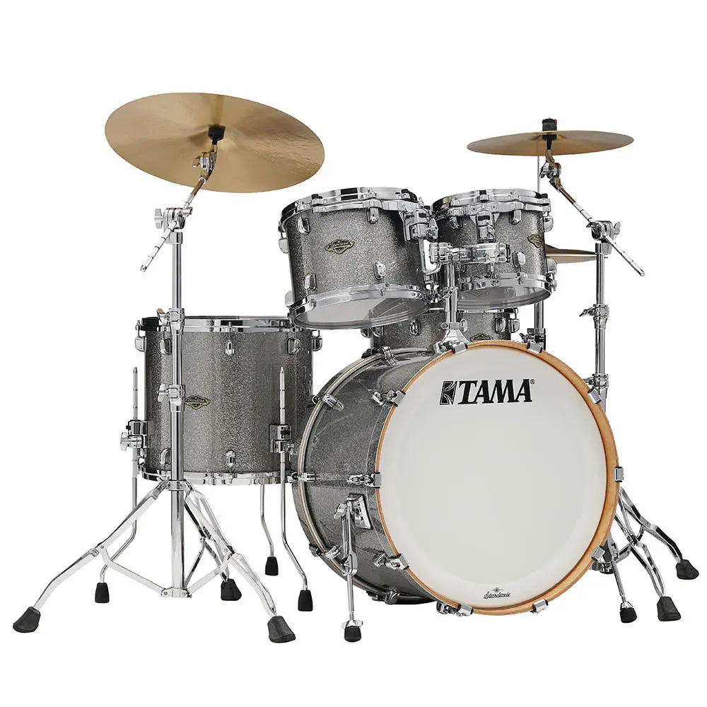 Tama Starclassic Walnut/Birch 4pc Drum Set Smoked Silver Sparkle - Drum Center Of Portsmouth