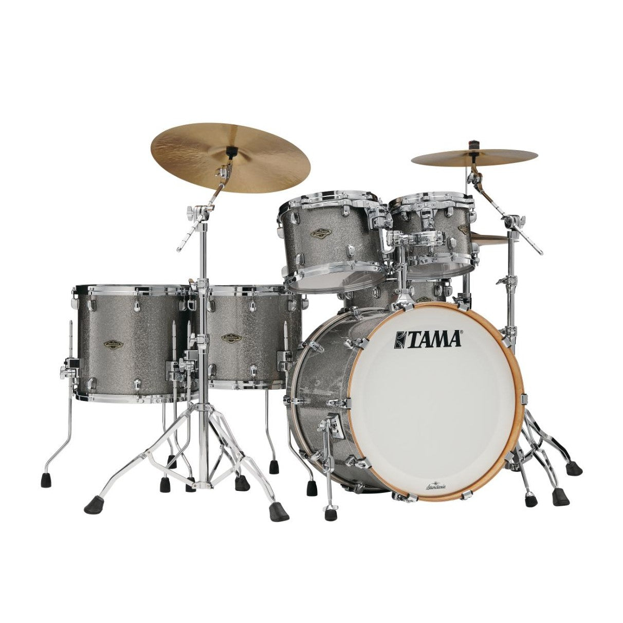 Tama Starclassic Walnut/Birch 5pc Drum Set Smoked Silver Sparkle - Drum Center Of Portsmouth
