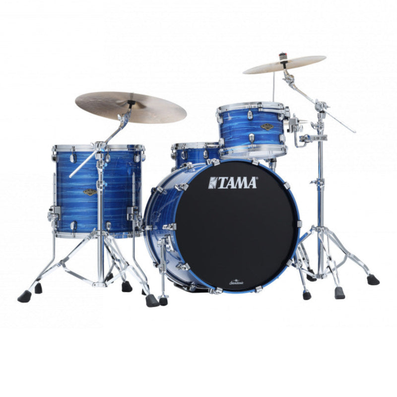 Tama Starclassic Walnut/Birch 3pc Drum Set Lacquer Ocean Blue Ripple - Drum Center Of Portsmouth