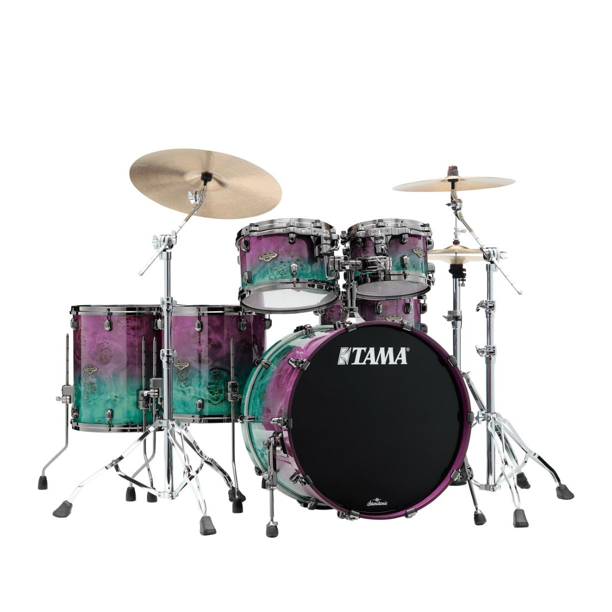 Tama Starclassic Walnut/Birch 5pc Drum Set w/22BD Nebula Mappa Burl Fade - Drum Center Of Portsmouth