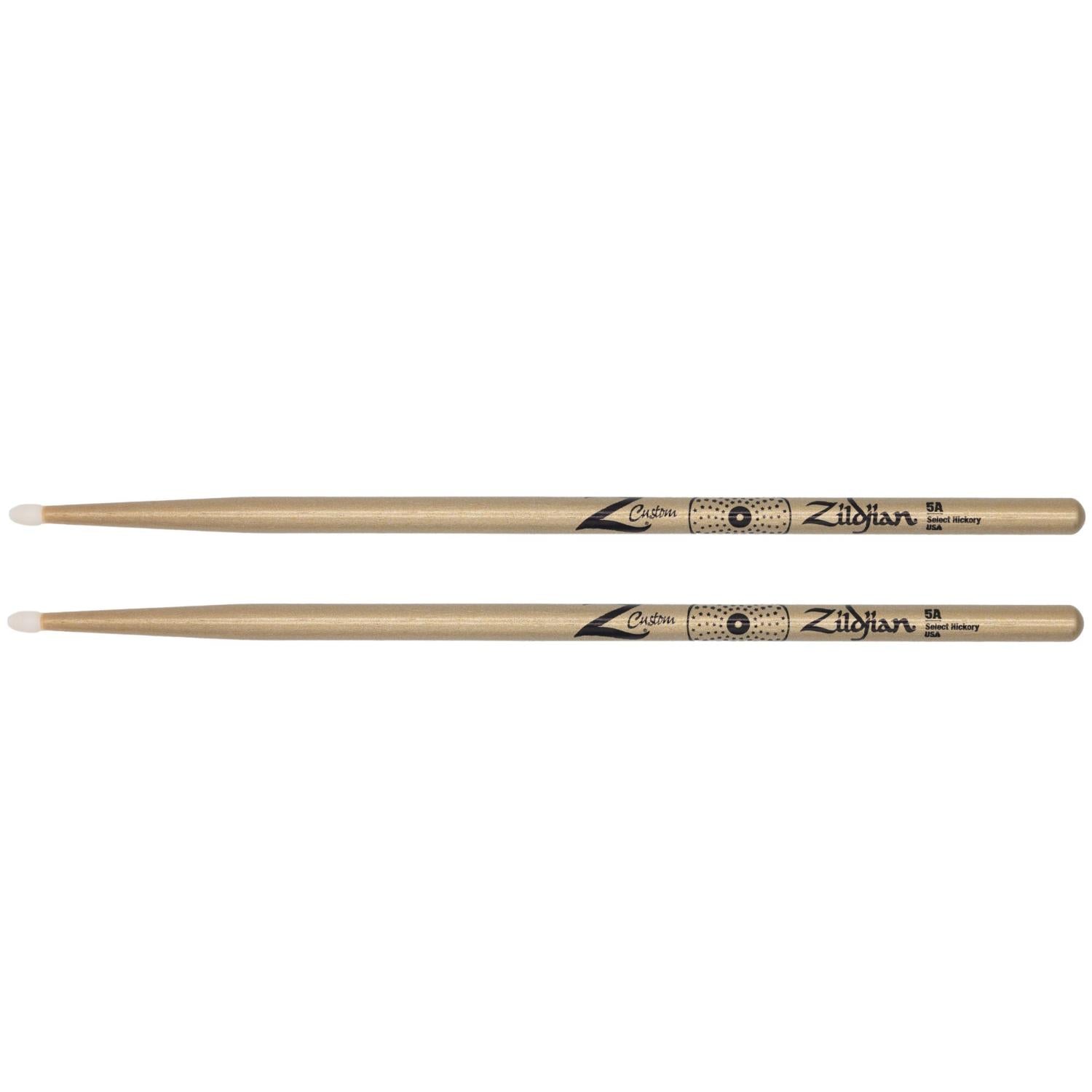 Zildjian Z Custom Limited Edition Drum Sticks 5A Gold Chroma, Nylon Tip - Drum Center Of Portsmouth