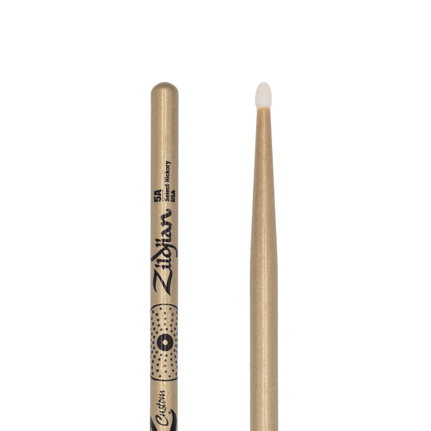 Zildjian Z Custom Limited Edition Drum Sticks 5A Gold Chroma, Nylon Tip - Drum Center Of Portsmouth