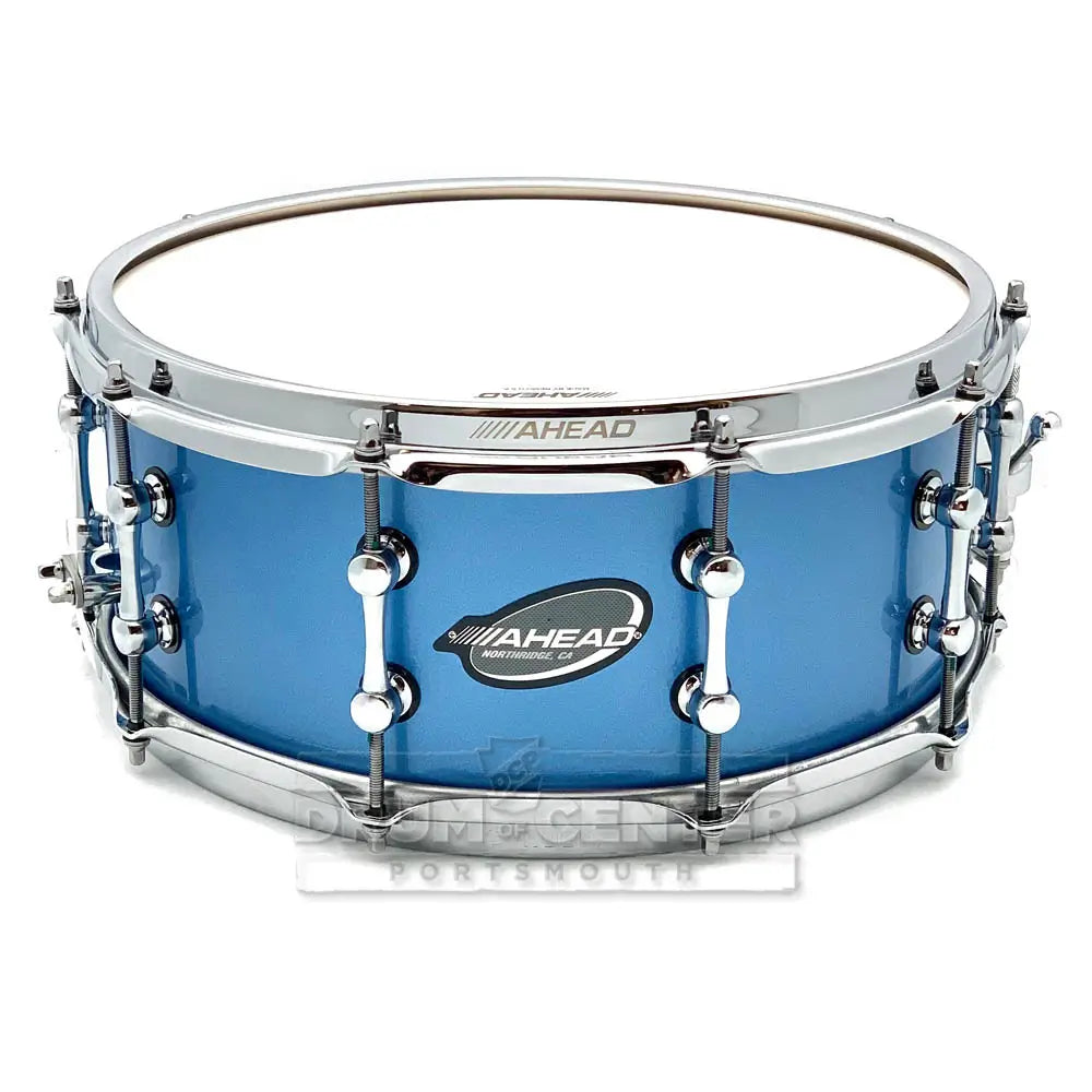 Ahead Steam Bent 1-ply Maple Snare Drum 14x6 Custom Porcaro Blue Finish - Drum Center Of Portsmouth