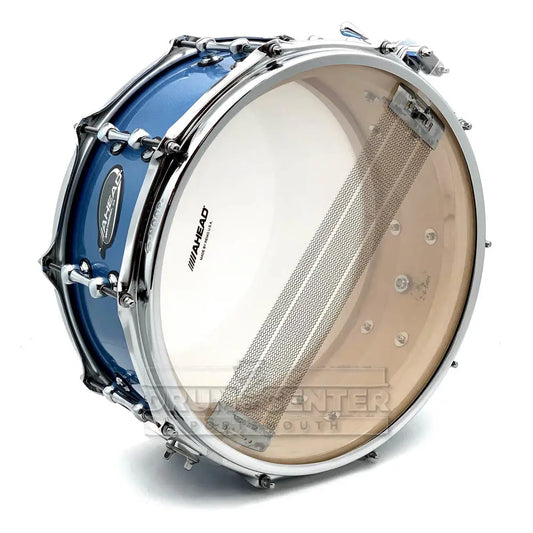 Ahead Steam Bent 1-ply Maple Snare Drum 14x6 Custom Porcaro Blue Finish - Drum Center Of Portsmouth