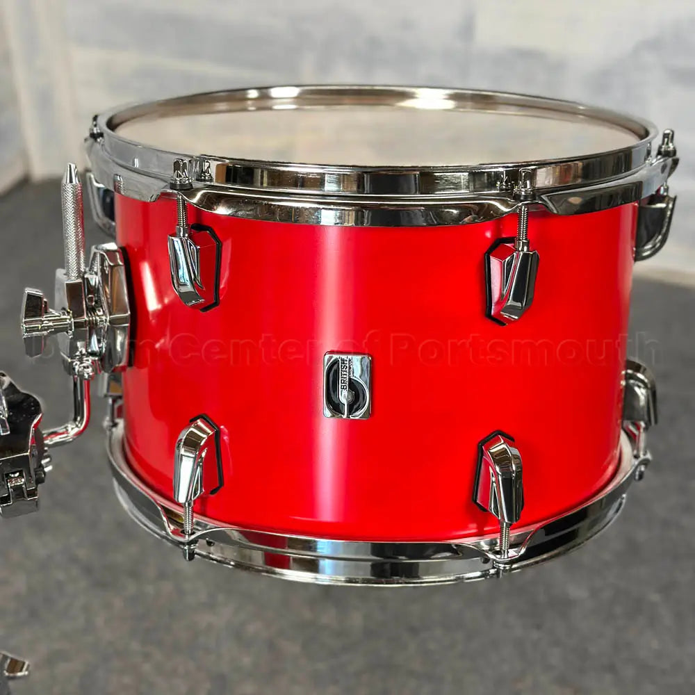 British Drum Company Enigma 4pc Drum Set 22/12/14/16 Satin Scarlett