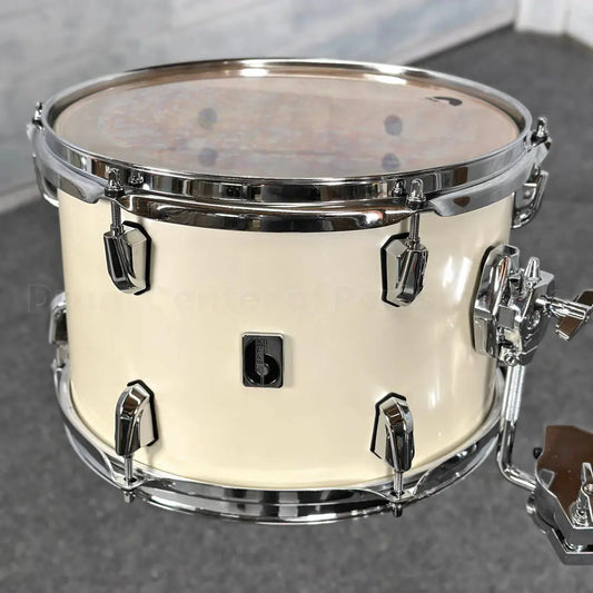 British Drum Company Enigma 4pc Drum Set 22/10/12/16 Satin Olde English White