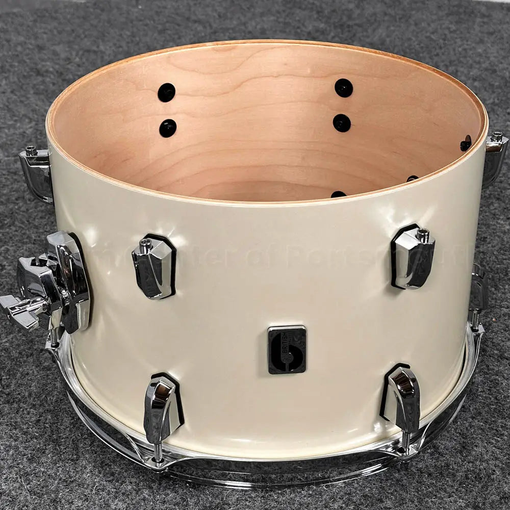British Drum Company Enigma 5pc Drum Set Satin Olde English White