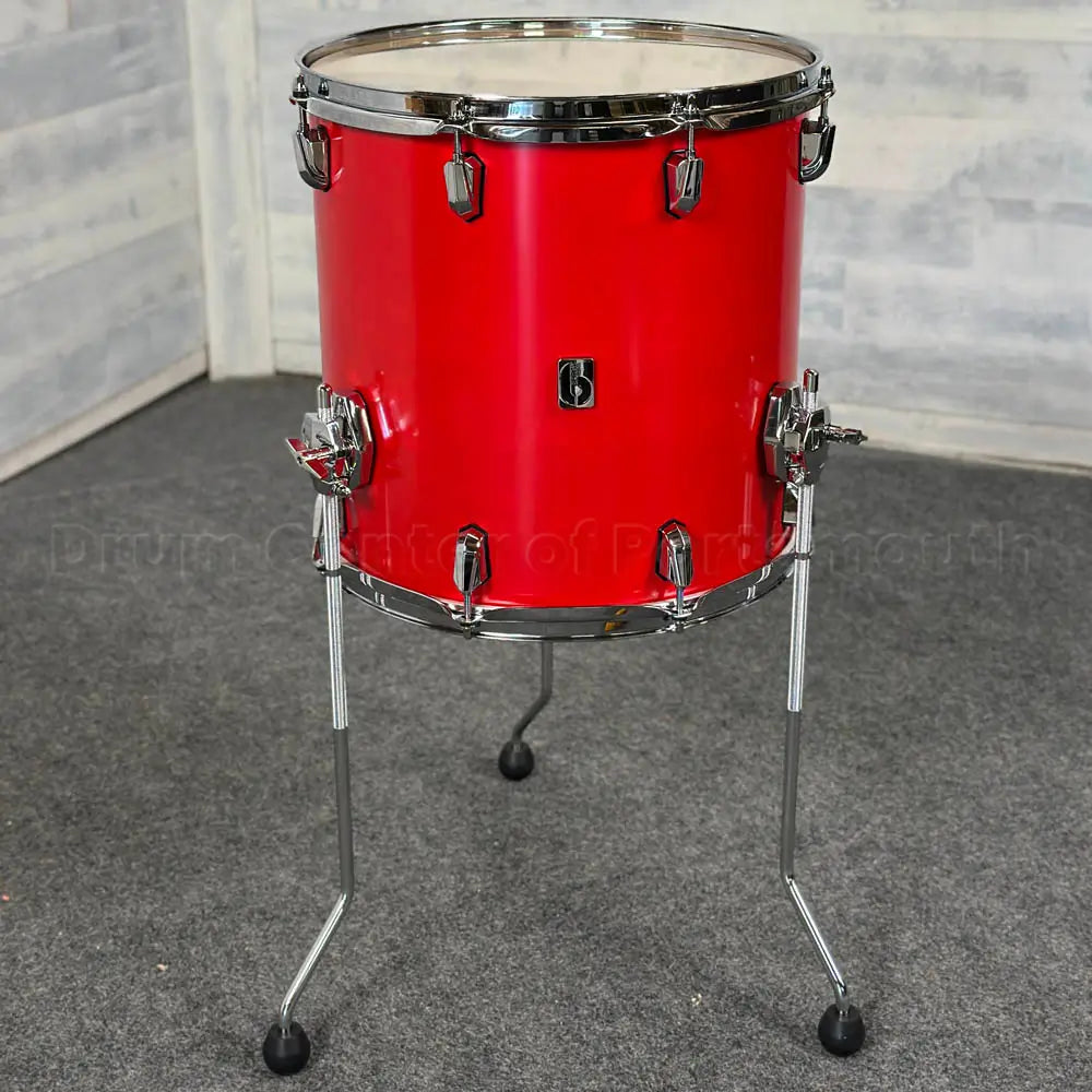 British Drum Company Enigma Floor Tom 14x14 Satin Scarlett