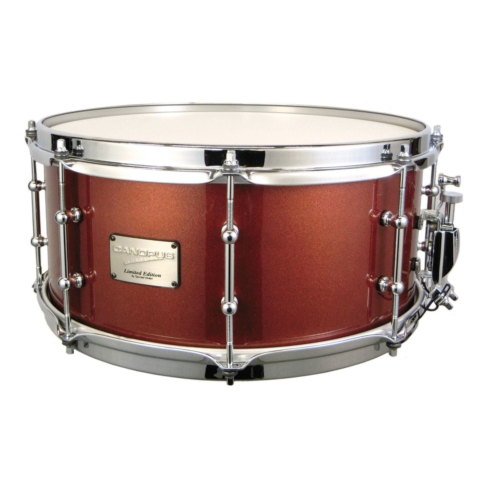 Canopus Limited Edition 5ply Maple/Poplar Snare Drum 14x6.5 Powdery Brown Wrap