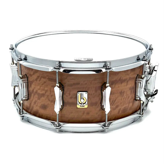 British Drum Company Founder's Reserve Pure Ultra Snare Drum 14x6.5 Figured Douka - Drum Center Of Portsmouth
