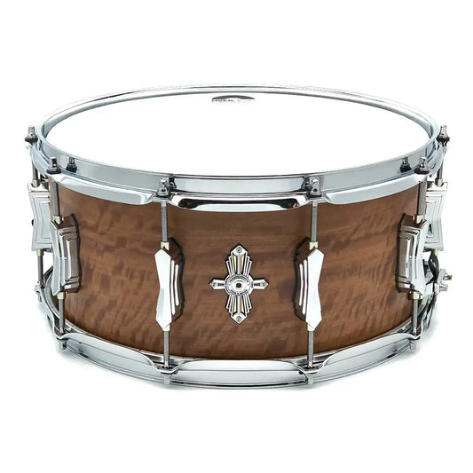British Drum Company Founder's Reserve Pure Ultra Snare Drum 14x6.5 Figured Douka - Drum Center Of Portsmouth