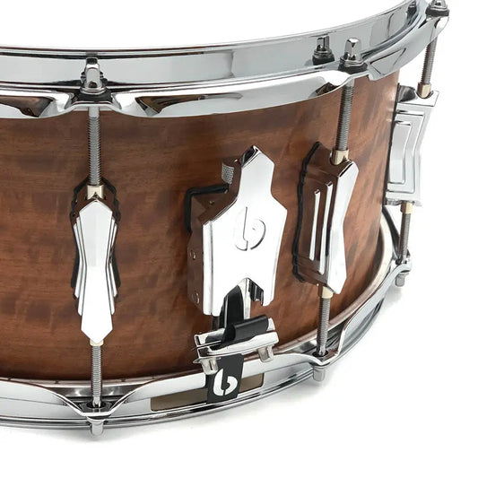 British Drum Company Founder's Reserve Pure Ultra Snare Drum 14x6.5 Figured Douka - Drum Center Of Portsmouth