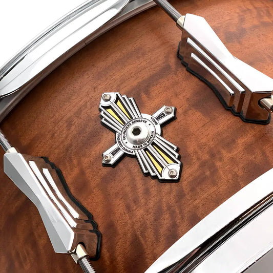 British Drum Company Founder's Reserve Pure Ultra Snare Drum 14x6.5 Figured Douka - Drum Center Of Portsmouth