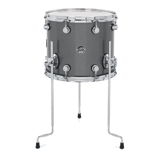 DW Performance Floor Tom 14x14 Gun Metal Metallic Lacquer