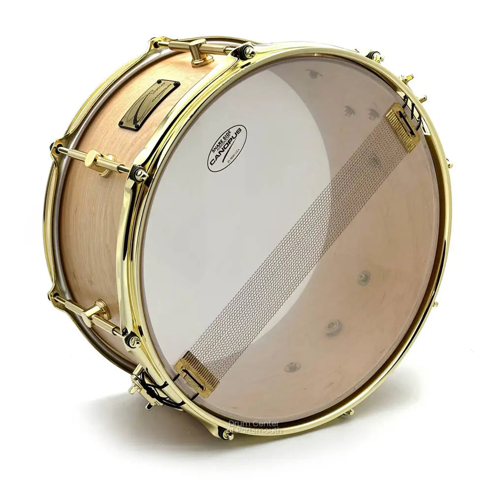 Canopus 'The Maple' Snare Drum 14x7 Natural Oil w/Brass Hardware - Second Line - Drum Center Of Portsmouth