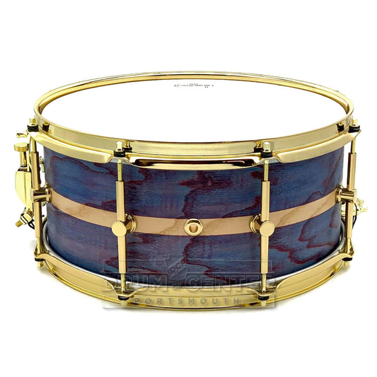 Canopus Ash Snare Drum 14x6.5 Parallel Peacock Oil w/Brass Hw - Drum Center Of Portsmouth