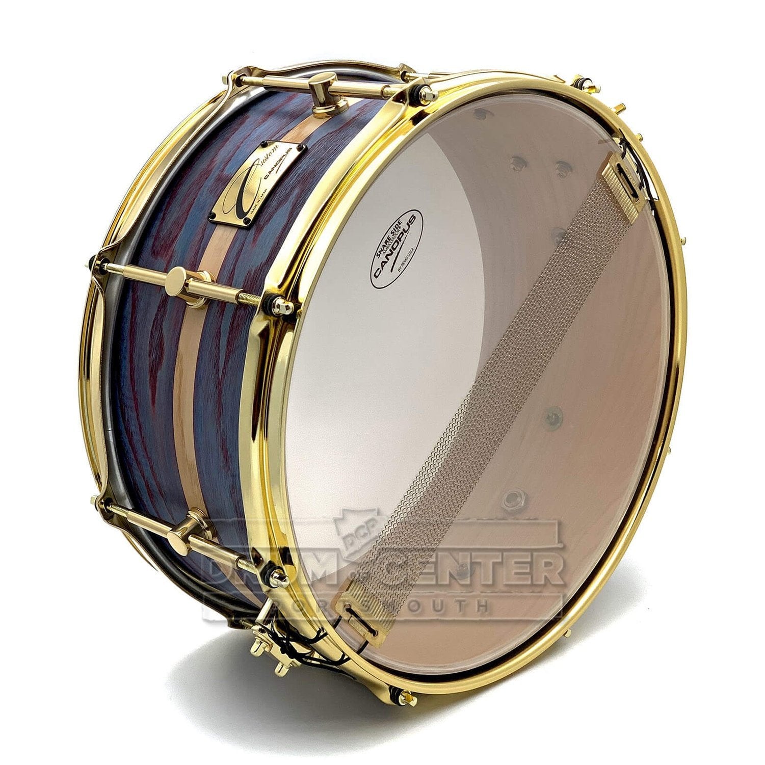 Canopus Ash Snare Drum 14x6.5 Parallel Peacock Oil w/Brass Hw - Drum Center Of Portsmouth