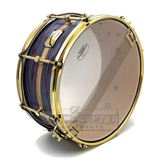 Canopus Ash Snare Drum 14x6.5 Parallel Peacock Oil w/Brass Hw - Drum Center Of Portsmouth