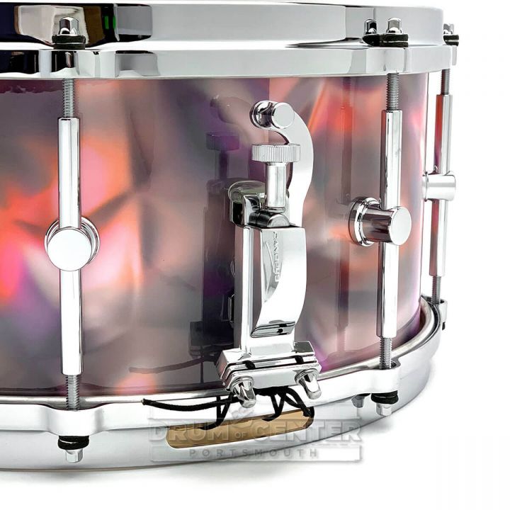 Canopus One of a Kind 10 Ply Maple Snare Drum 14x6.5 Creative Red Abalone Wrap