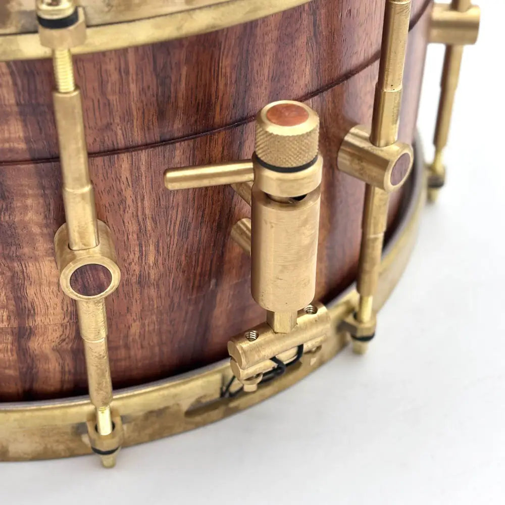 Used Cherry Hill Curly Koa Stave Snare Drum 14x7 - Very Good - Drum Center Of Portsmouth