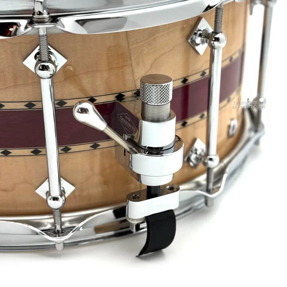 Craviotto 20th Anniversary Curly Maple/Purpleheart Snare Drum 14x6.5 - Drum Center Of Portsmouth