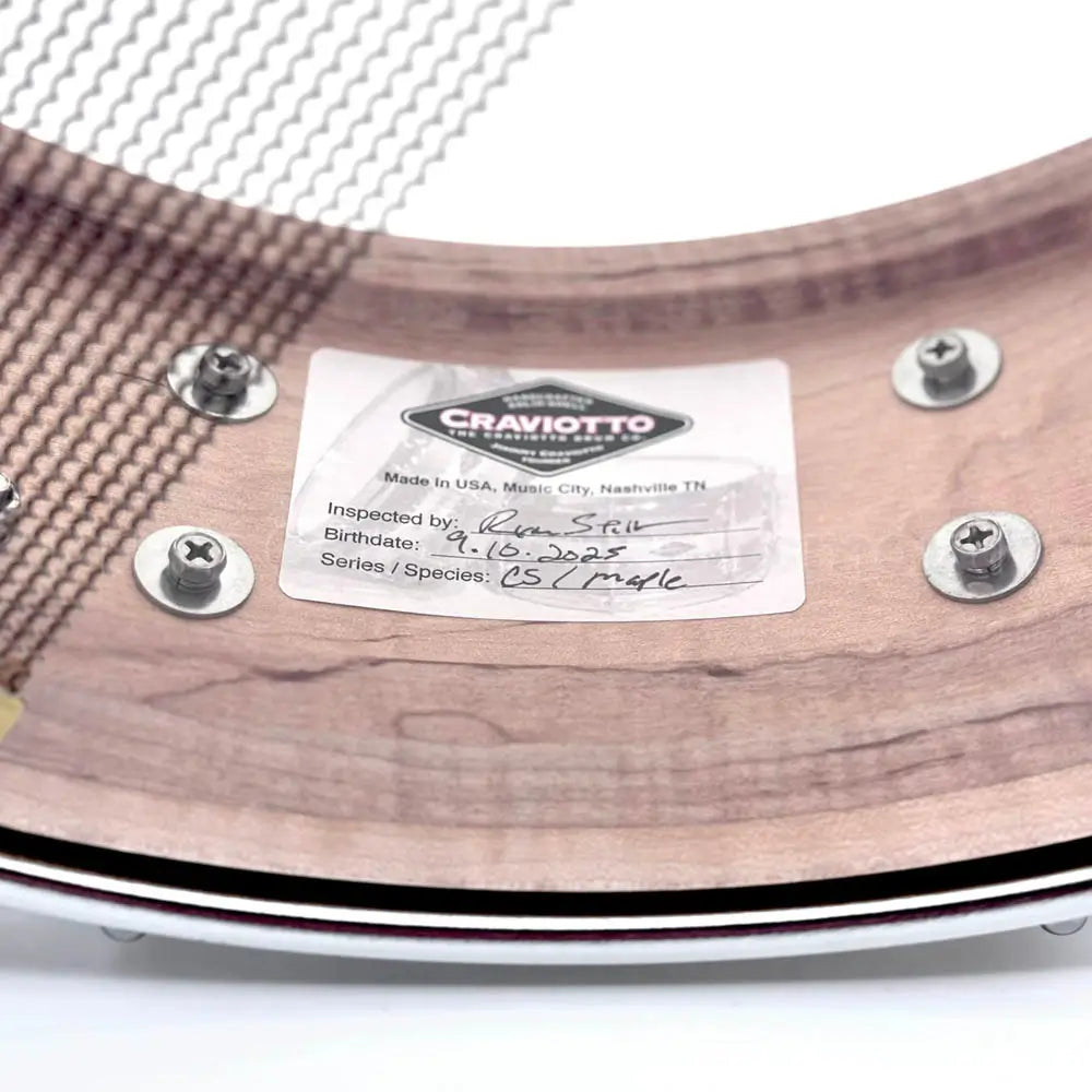 Craviotto Custom Shop Curly Maple Snare Drum 14x5 - Drum Center Of Portsmouth