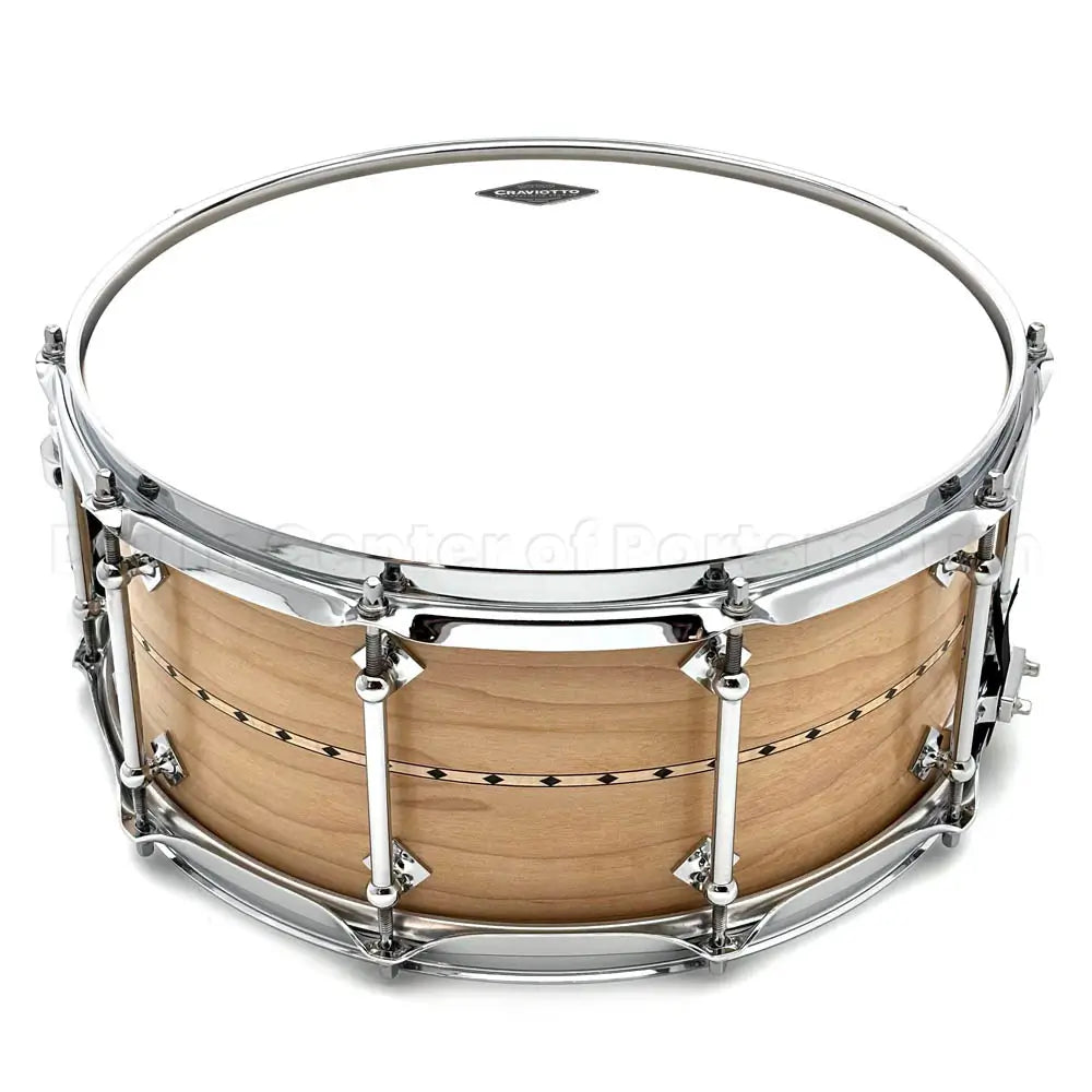 Craviotto Custom Shop Maple Snare Drum 14x6.5 w/Maple Inlay - Drum Center Of Portsmouth