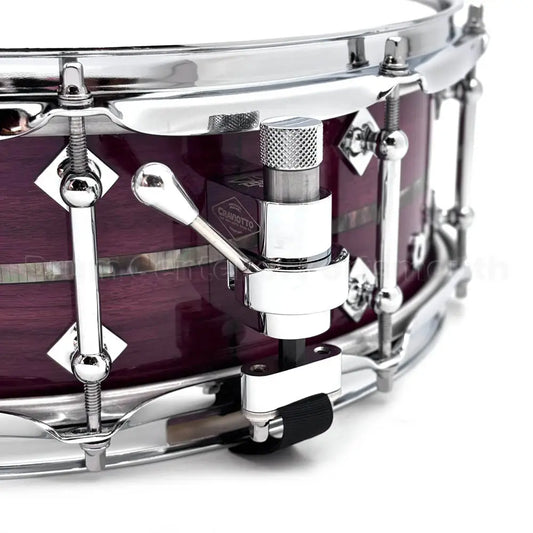 Craviotto Heirloom Purpleheart Snare Drum 14x5 w/Black Tahitian Abalone Inlay - Drum Center Of Portsmouth