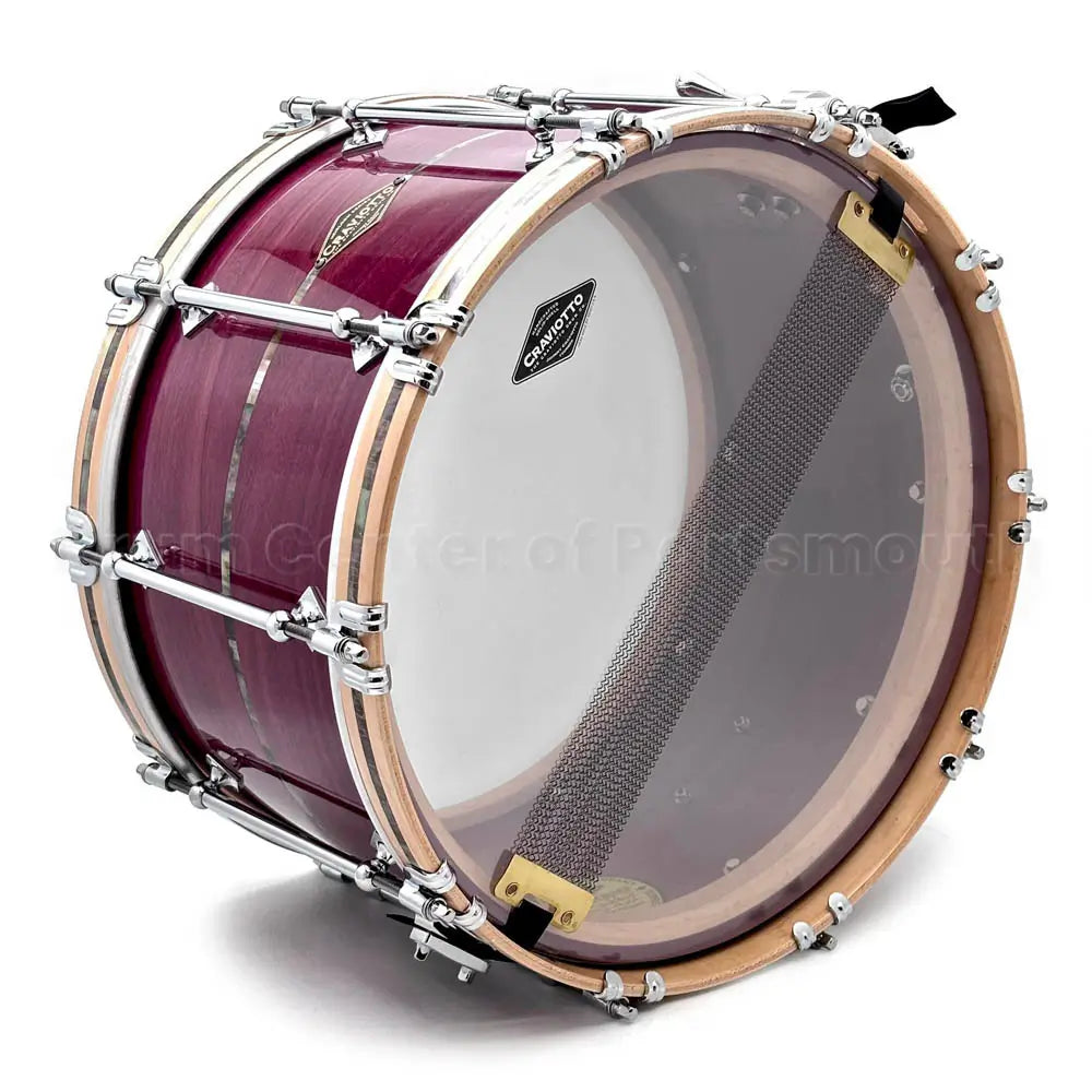 Craviotto Heirloom Purpleheart Snare Drum 14x8 w/Maple Hoops & Abalone Inlays - Drum Center Of Portsmouth