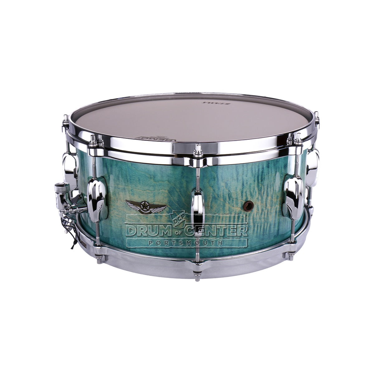 Tama Star Maple Snare Drum 14x6.5 Emerald Sea Curly Maple Burst