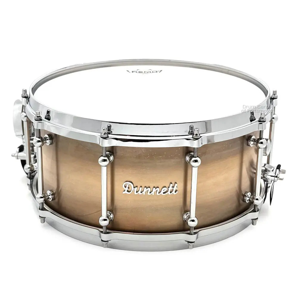 Dunnett Classic Model K Kast Bronze Snare Drum 14x6.5 Machine Finish - Drum Center Of Portsmouth