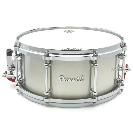 Dunnett Classic Stainless Steel Snare Drum 14x6.5 Brushed w/Die Cast Hoops - Drum Center Of Portsmouth